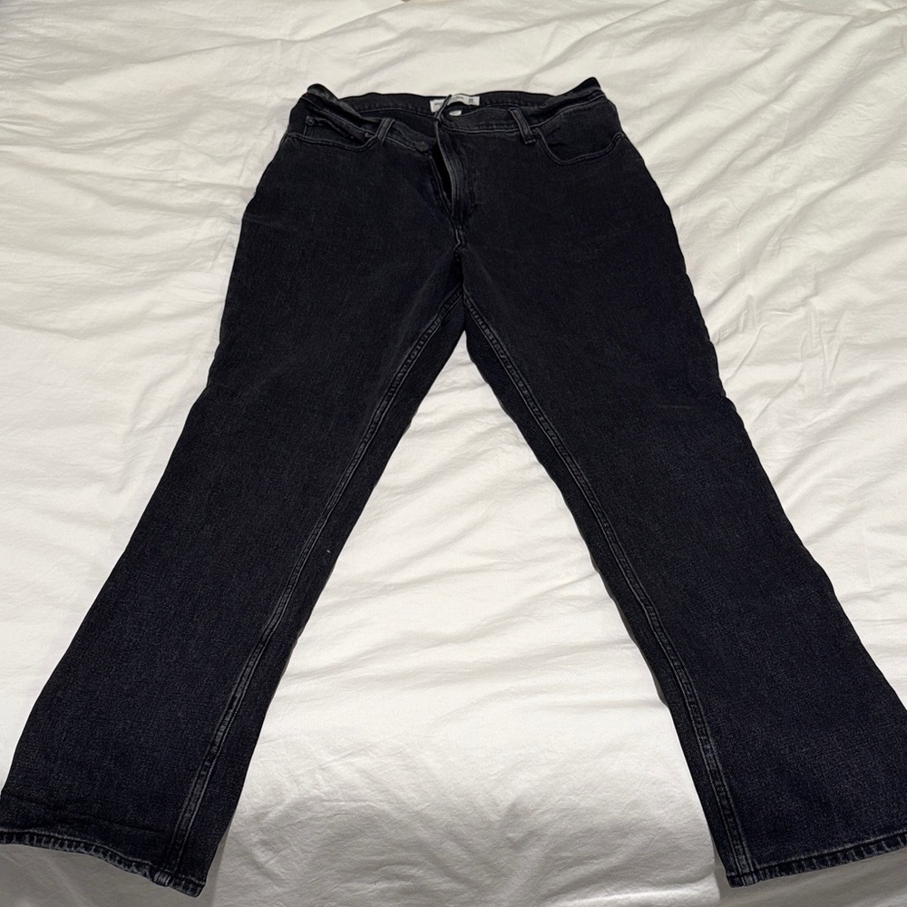 Abercrombie & Fitch Black Curve Love 90s Straight Leg Jeans
